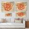 Designart - Vintage Detail of A Orange Lotus - Traditional Print on Natural Pine Wood